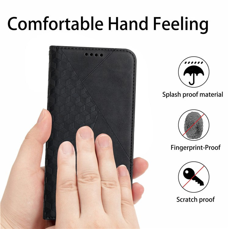 Wallet Case for Motorola Edge 60 Fusion 5G / Edge (2025) 5G Leather Phone Cover Pattern Imprinted - Black