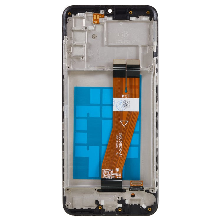 For-Samsung-Galaxy-A03s-(164.2-x-75.9-x-9.1mm)-A037-Grade-S-OEM-LCD-Screen-and-Digitizer-Assembly-+-Frame-Part-(without-Logo)