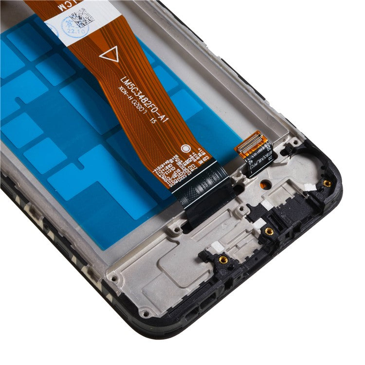 For-Samsung-Galaxy-A03s-(164.2-x-75.9-x-9.1mm)-A037-Grade-S-OEM-LCD-Screen-and-Digitizer-Assembly-+-Frame-Part-(without-Logo)