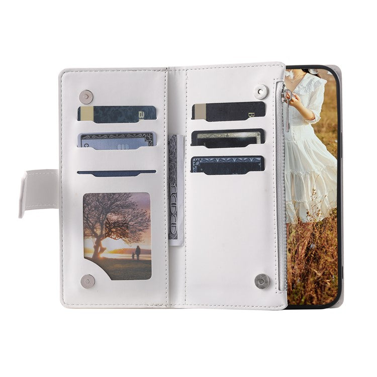 Style 005 For Motorola Edge 60 Fusion 5G Wallet Case Rhombus Stitching Line PU Leather Phone Cover - White