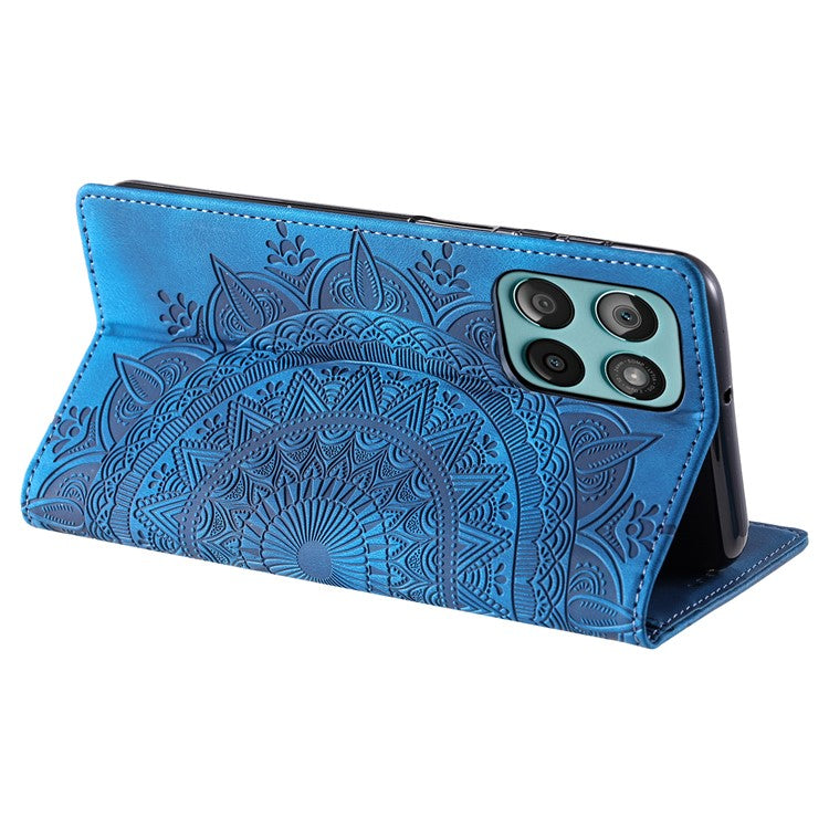 Style-010 For Motorola Edge 60 Fusion 5G Case Magnetic Closing Leather Phone Cover Pattern Imprinted - Blue
