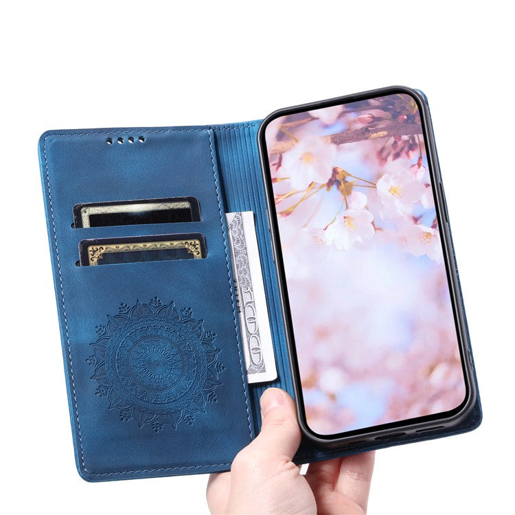 Style-010 For Motorola Edge 60 Fusion 5G Case Magnetic Closing Leather Phone Cover Pattern Imprinted - Blue