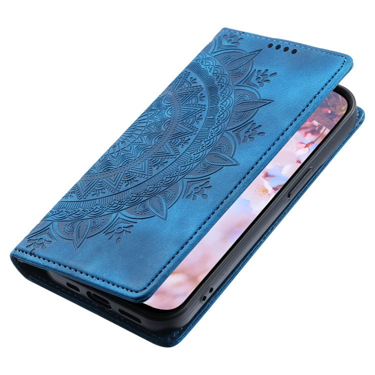 Style-010 For Motorola Edge 60 Fusion 5G Case Magnetic Closing Leather Phone Cover Pattern Imprinted - Blue