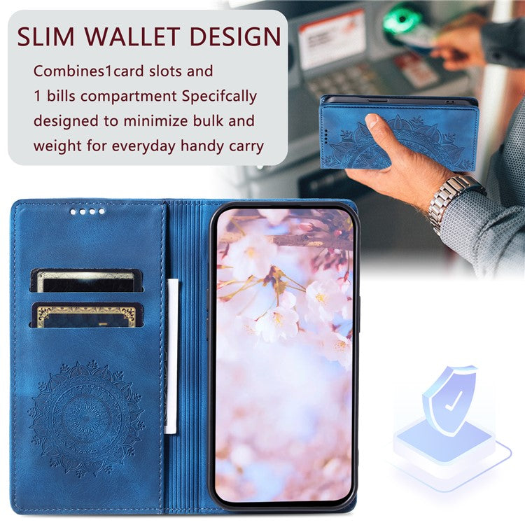 Style-010 For Motorola Edge 60 Fusion 5G Case Magnetic Closing Leather Phone Cover Pattern Imprinted - Blue