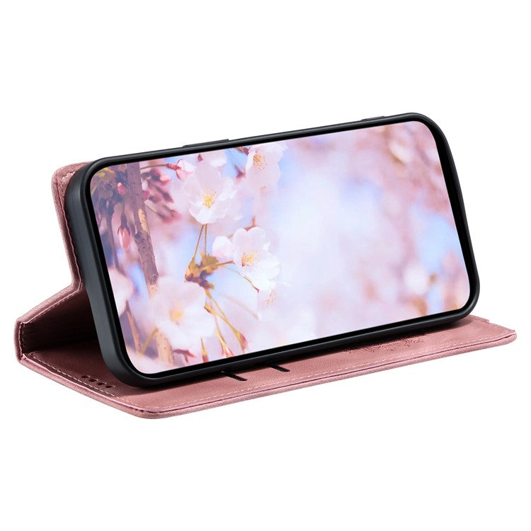 Style-010 For Motorola Edge 60 Fusion 5G Case Magnetic Closing Leather Phone Cover Pattern Imprinted - Rose Gold