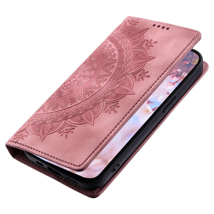 Style-010 For Motorola Edge 60 Fusion 5G Case Magnetic Closing Leather Phone Cover Pattern Imprinted - Rose Gold
