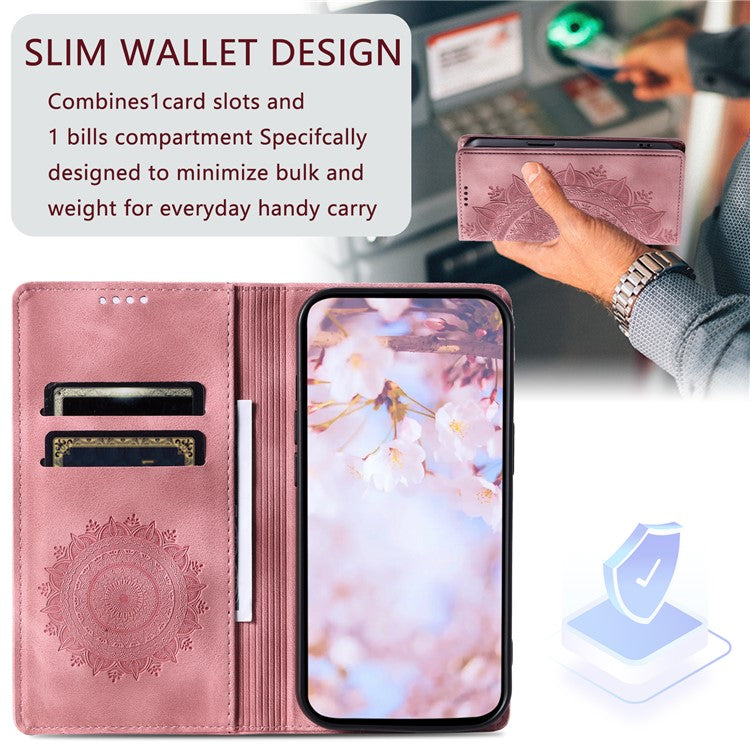 Style-010 For Motorola Edge 60 Fusion 5G Case Magnetic Closing Leather Phone Cover Pattern Imprinted - Rose Gold