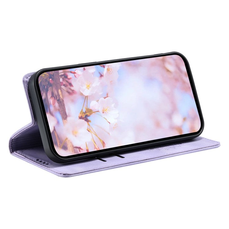 Style-010 For Motorola Edge 60 Fusion 5G Case Magnetic Closing Leather Phone Cover Pattern Imprinted - Purple