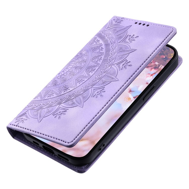 Style-010 For Motorola Edge 60 Fusion 5G Case Magnetic Closing Leather Phone Cover Pattern Imprinted - Purple