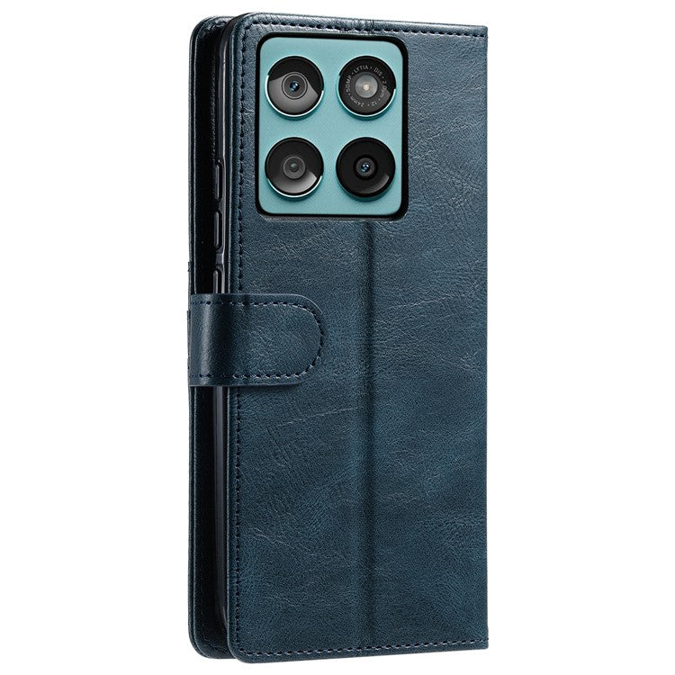013 Style For Motorola Edge 60 Fusion 5G Case PU Leather Anti-Fall Phone Cover with 6 Card Slots - Blackish Green