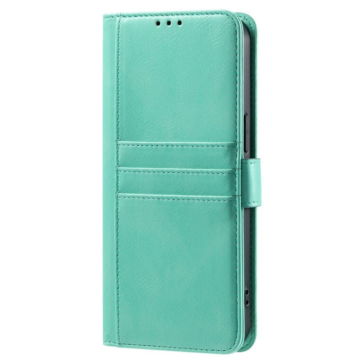 013 Style For Motorola Edge 60 Fusion 5G Case PU Leather Anti-Fall Phone Cover with 6 Card Slots - Mint Green