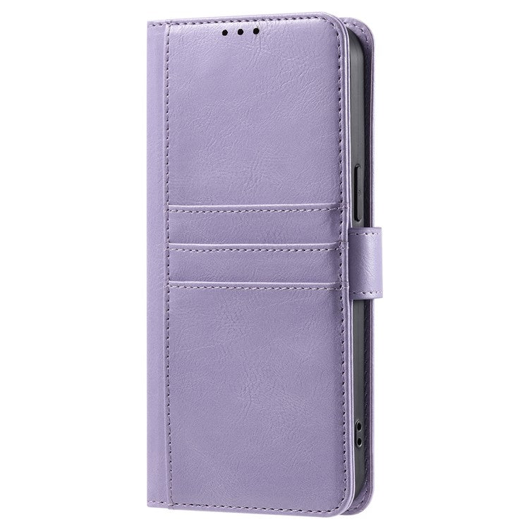 013 Style For Motorola Edge 60 Fusion 5G Case PU Leather Anti-Fall Phone Cover with 6 Card Slots - Purple