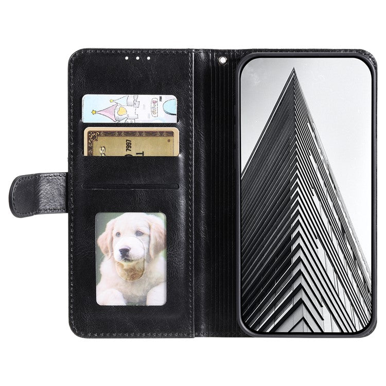 013 Style For Motorola Edge 60 Fusion 5G Case PU Leather Anti-Fall Phone Cover with 6 Card Slots - Black