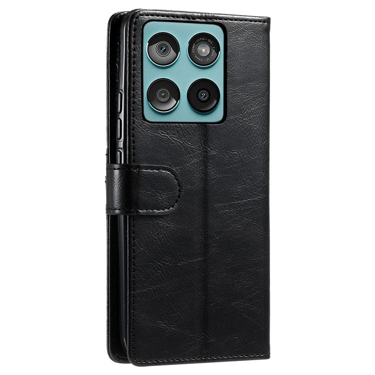 013 Style For Motorola Edge 60 Fusion 5G Case PU Leather Anti-Fall Phone Cover with 6 Card Slots - Black