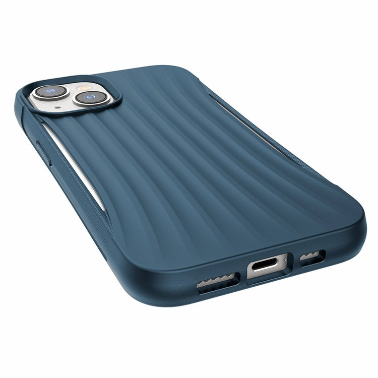 DEFENSE for iPhone 14 Biodegradable Phone Case Eco-Friendly TPU Anti-Slip Drop Protection Back Cover - Blue