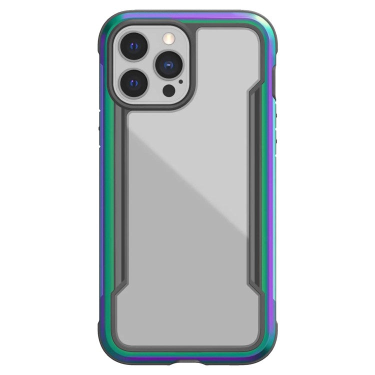 DEFENSE For iPhone 14 Pro Max Anti-bacteria PC+TPU+Aluminum Alloy Phone Case Crystal Clear Drop-proof Back Cover - Multi-color