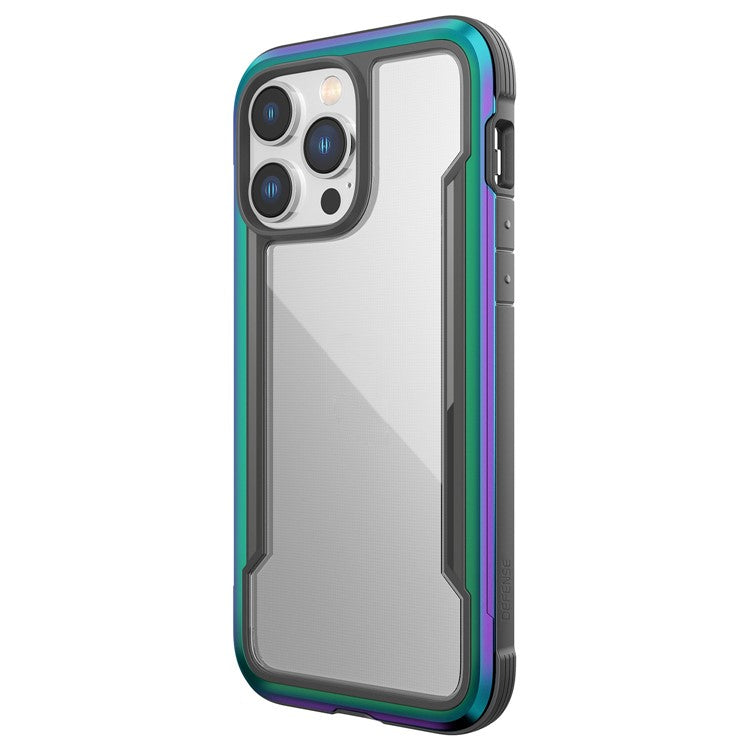 DEFENSE For iPhone 14 Pro Max Anti-bacteria PC+TPU+Aluminum Alloy Phone Case Crystal Clear Drop-proof Back Cover - Multi-color