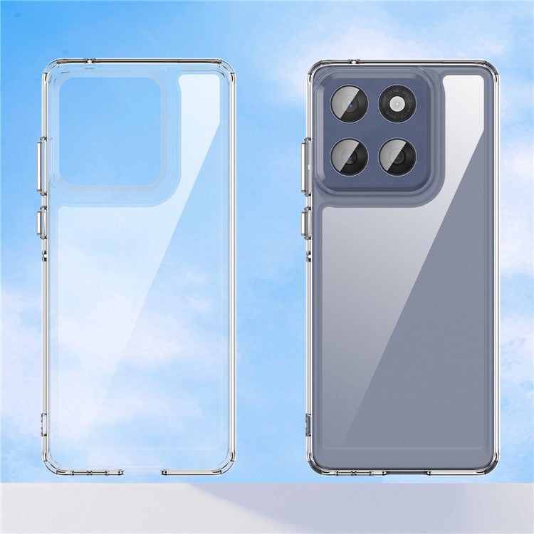 For Motorola Edge 60 5G / 60 Fusion 5G Case TPU + Acrylic Protective Clear Phone Cover - Transparent