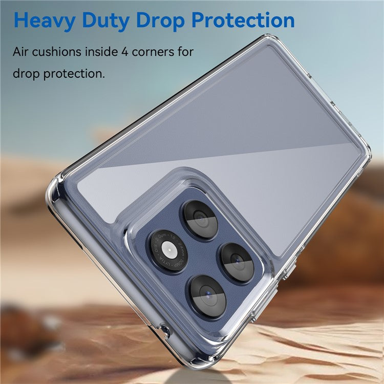 For Motorola Edge 60 5G / 60 Fusion 5G Case TPU + Acrylic Protective Clear Phone Cover - Transparent