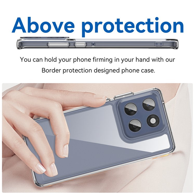 For Motorola Edge 60 5G / 60 Fusion 5G Case TPU + Acrylic Protective Clear Phone Cover - Transparent