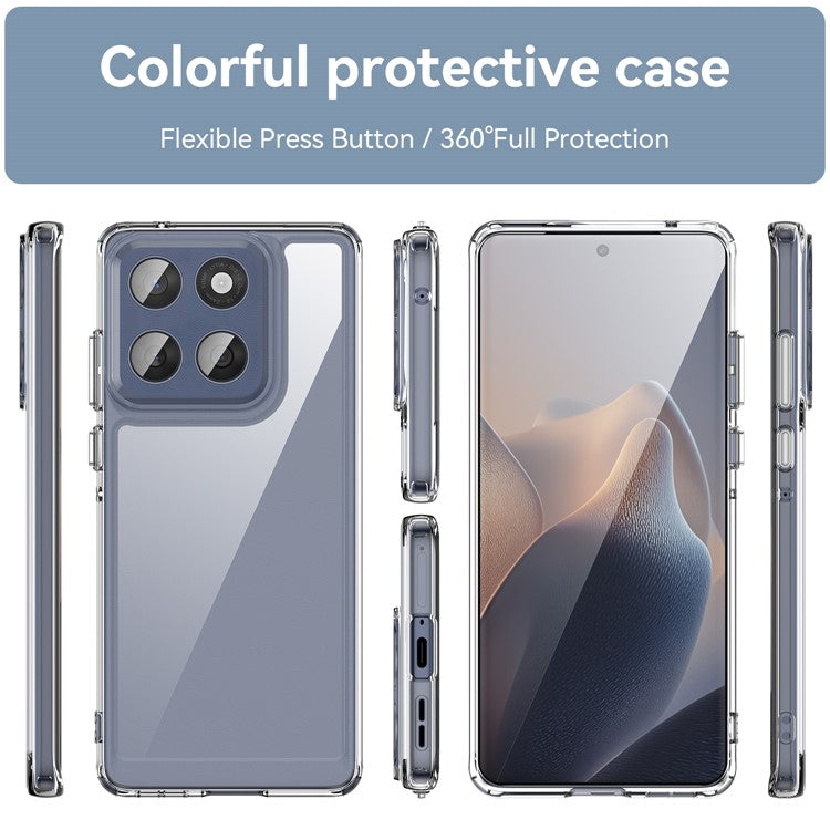 For Motorola Edge 60 5G / 60 Fusion 5G Case TPU + Acrylic Protective Clear Phone Cover - Transparent