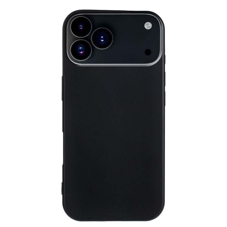 For iPhone 17 Pro TPU Case Soft Matte Anti-fingerprint Phone Back Cover - Black