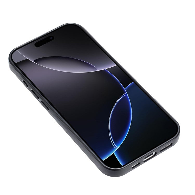 For iPhone 17 Pro TPU Case Soft Matte Anti-fingerprint Phone Back Cover - Black