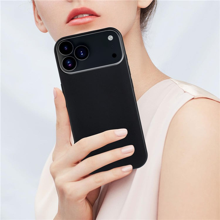 For iPhone 17 Pro TPU Case Soft Matte Anti-fingerprint Phone Back Cover - Black