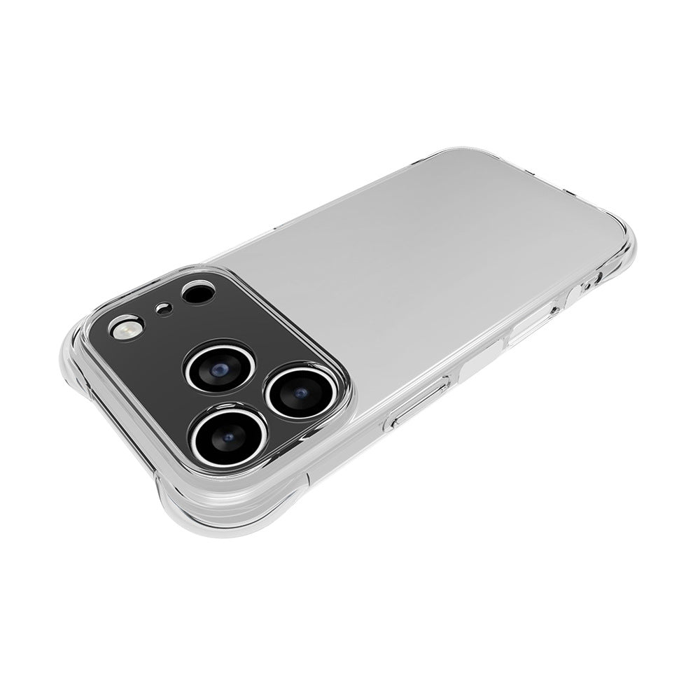 For iPhone 17 Pro TPU Case WANLONFENG WL2 Series 2.0mm Phone Cover with 2Pcs Tempered Glass Films - Transparent