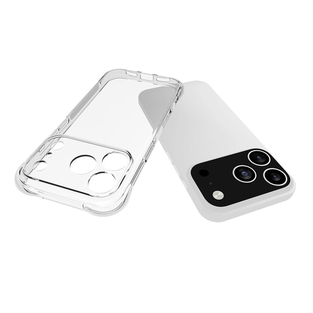 For iPhone 17 Pro TPU Case WANLONFENG WL2 Series 2.0mm Phone Cover with 2Pcs Tempered Glass Films - Transparent