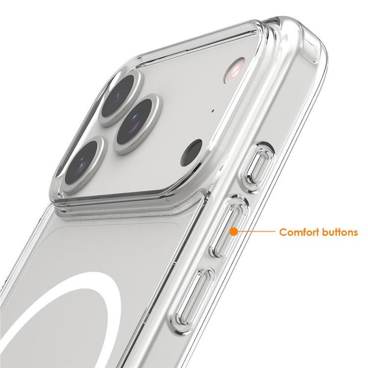 For iPhone 17 Crystal Clear Case Compatible with MagSafe TPU + PC Phone Cover