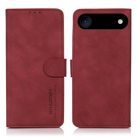 KHAZNEH For iPhone 17 Air Case PU Leather Wallet Stand Phone Cover - Red