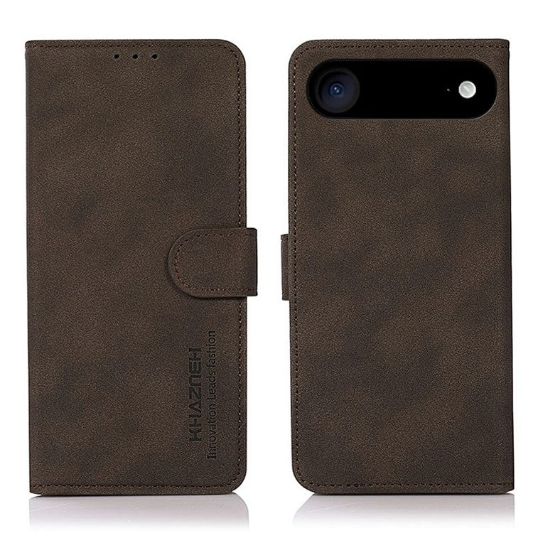 KHAZNEH For iPhone 17 Air Case PU Leather Wallet Stand Phone Cover - Brown