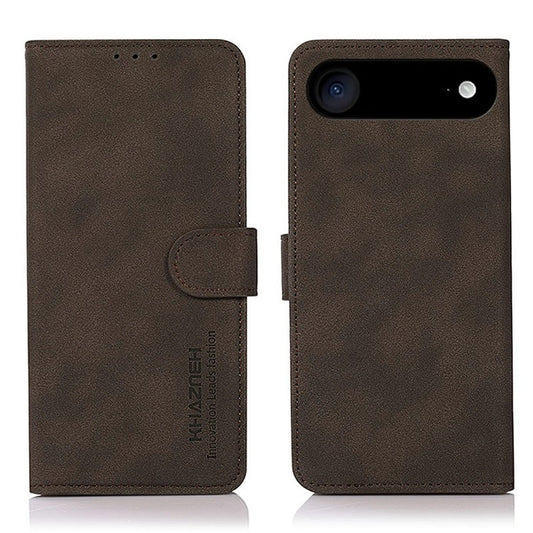KHAZNEH For iPhone 17 Air Case PU Leather Wallet Stand Phone Cover - Brown