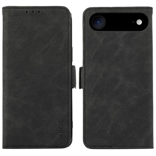 ABEEL For iPhone 17 Air Case PU Leather Folio Stand View RFID Blocking Phone Cover - Black