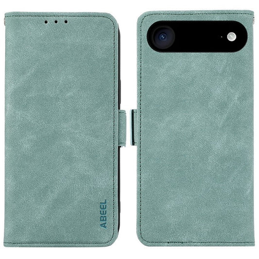 ABEEL For iPhone 17 Air Case PU Leather Folio Stand View RFID Blocking Phone Cover - Baby Blue