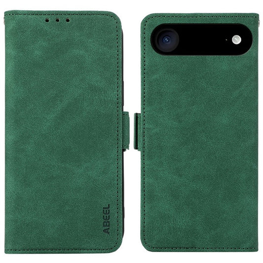 ABEEL For iPhone 17 Air Case PU Leather Folio Stand View RFID Blocking Phone Cover - Green