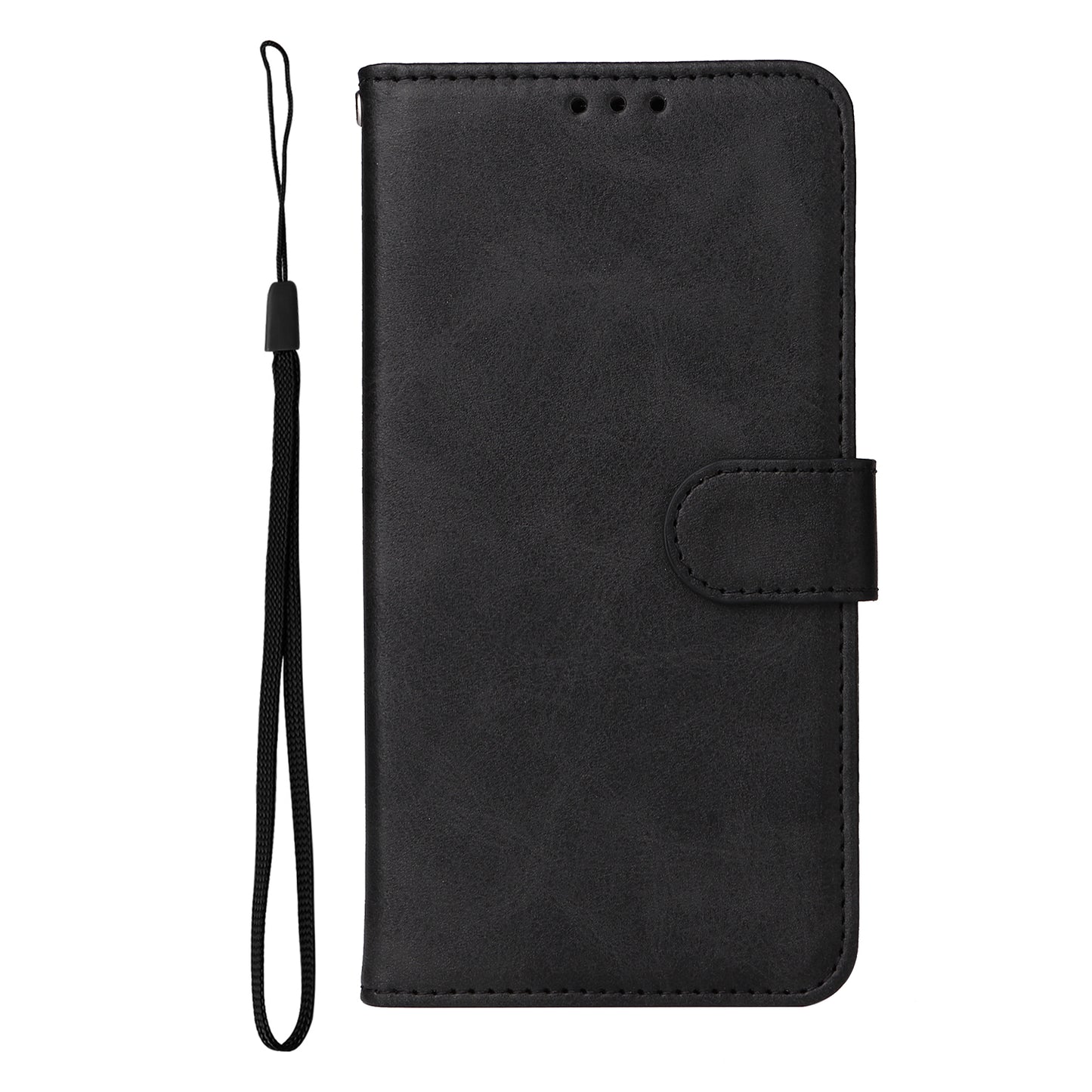 For iPhone 17 Case Wallet PU Leather Folio Flip Phone Cover - Black