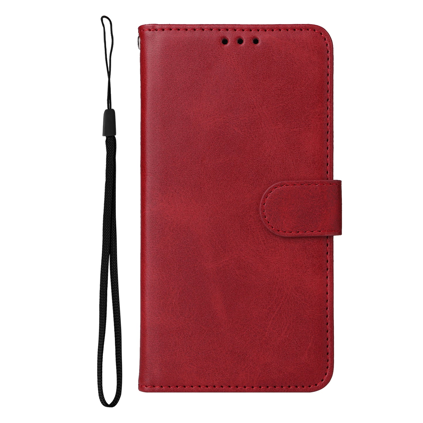 For iPhone 17 Case Wallet PU Leather Folio Flip Phone Cover - Red