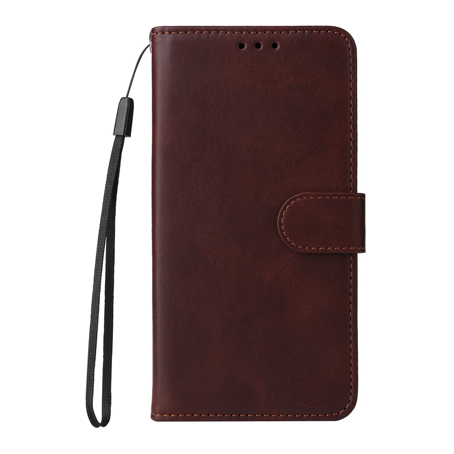 For iPhone 17 Case Wallet PU Leather Folio Flip Phone Cover - Brown