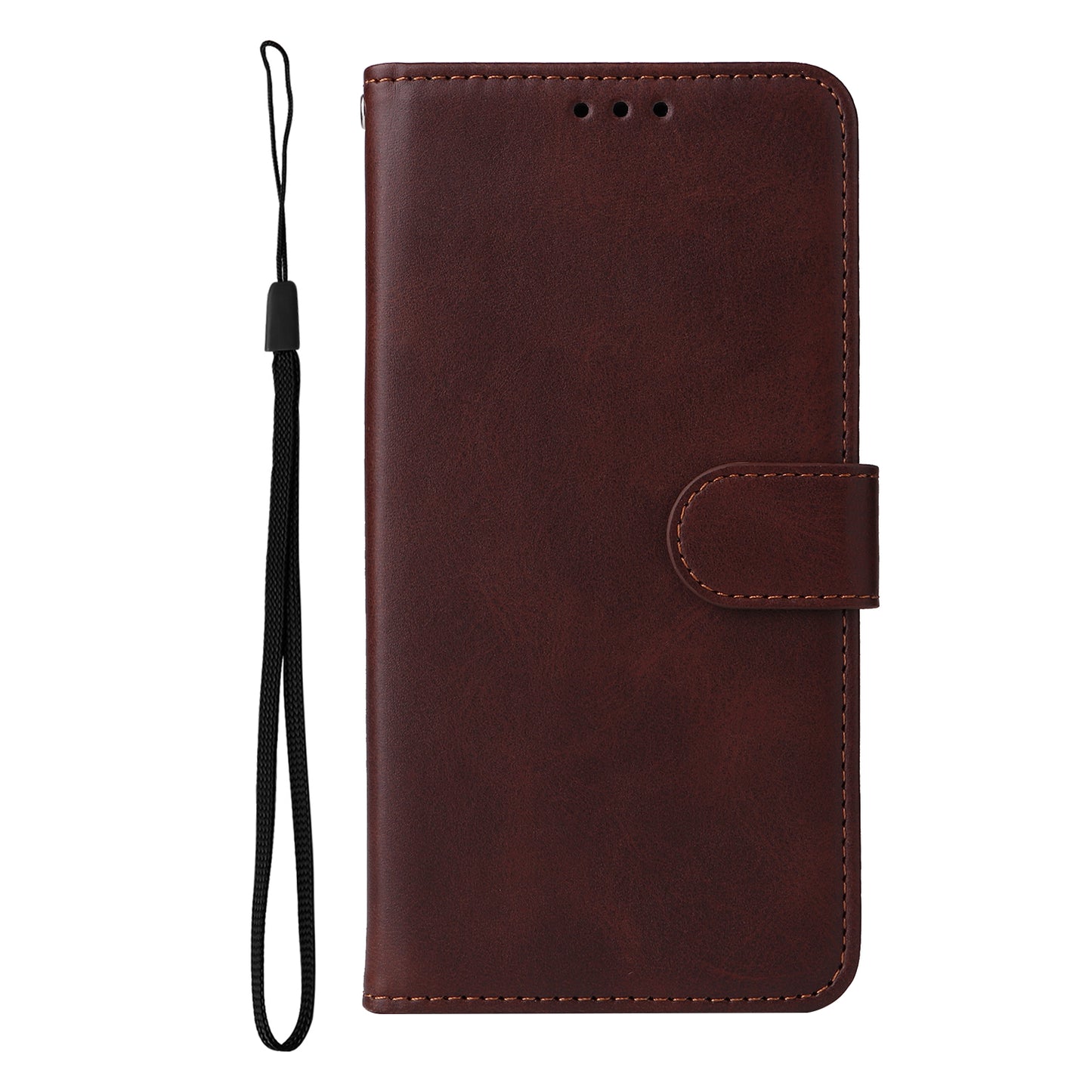 For iPhone 17 Case Wallet PU Leather Folio Flip Phone Cover - Brown