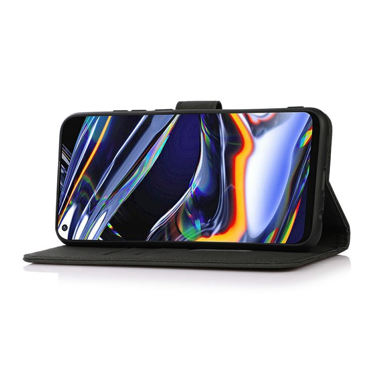 KHAZNEH For iPhone 17 Case PU Leather Wallet Stand Phone Cover - Black
