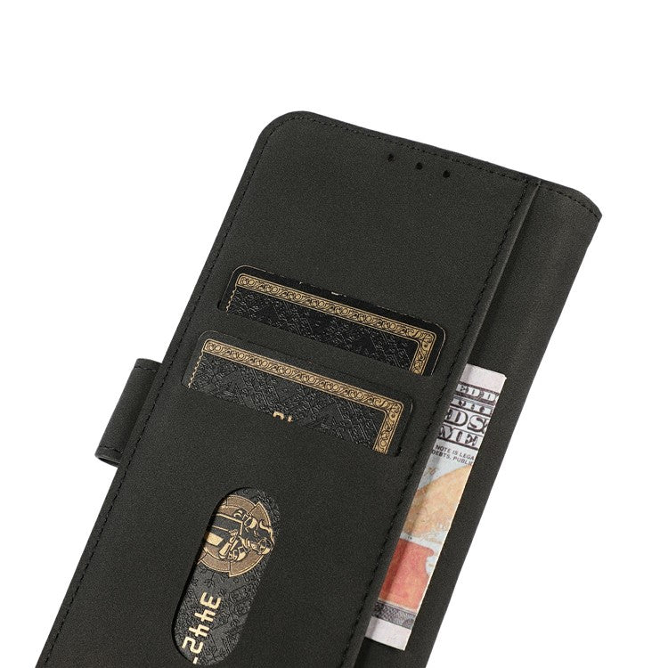 KHAZNEH For iPhone 17 Case PU Leather Wallet Stand Phone Cover - Black
