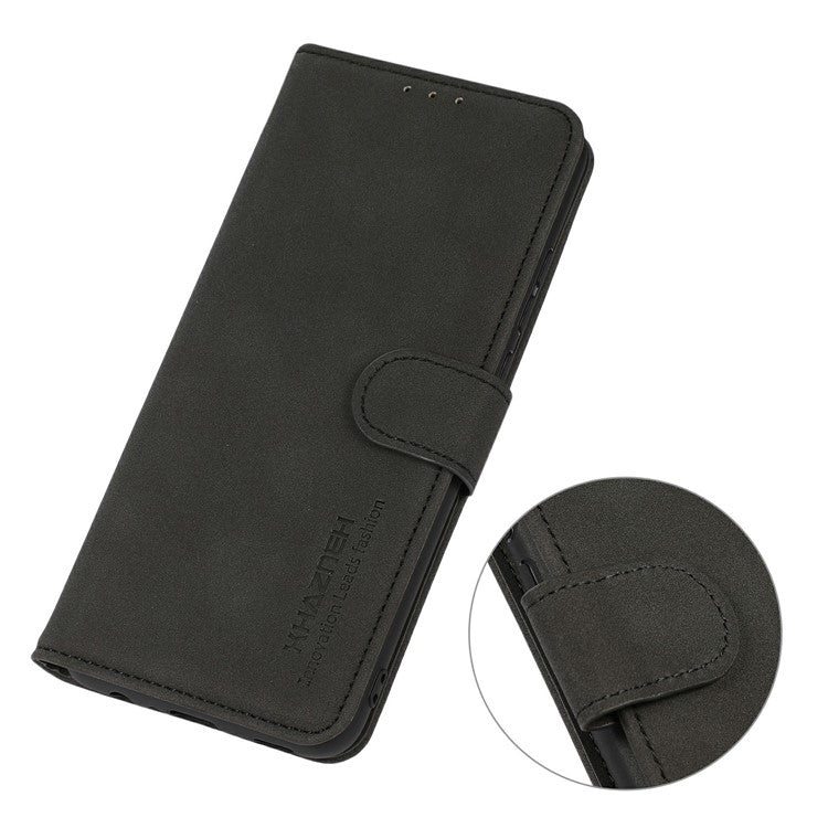 KHAZNEH For iPhone 17 Case PU Leather Wallet Stand Phone Cover - Black