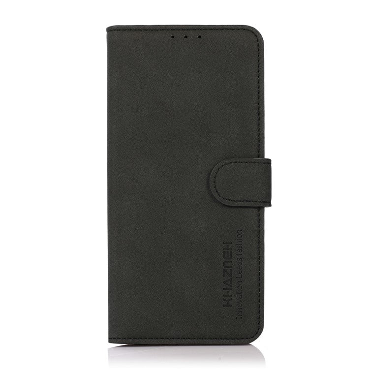 KHAZNEH For iPhone 17 Case PU Leather Wallet Stand Phone Cover - Black