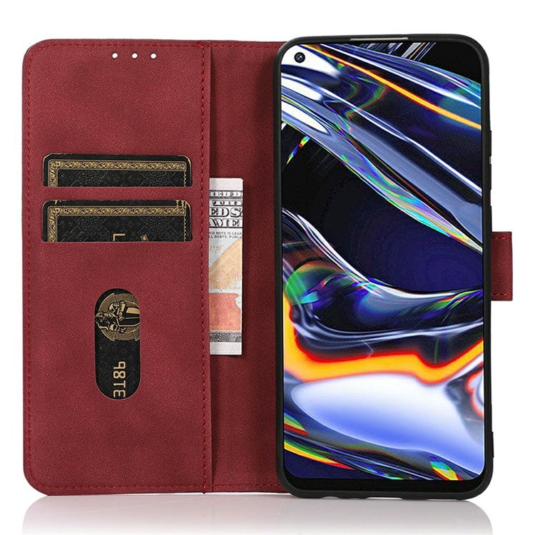 KHAZNEH For iPhone 17 Case PU Leather Wallet Stand Phone Cover - Red