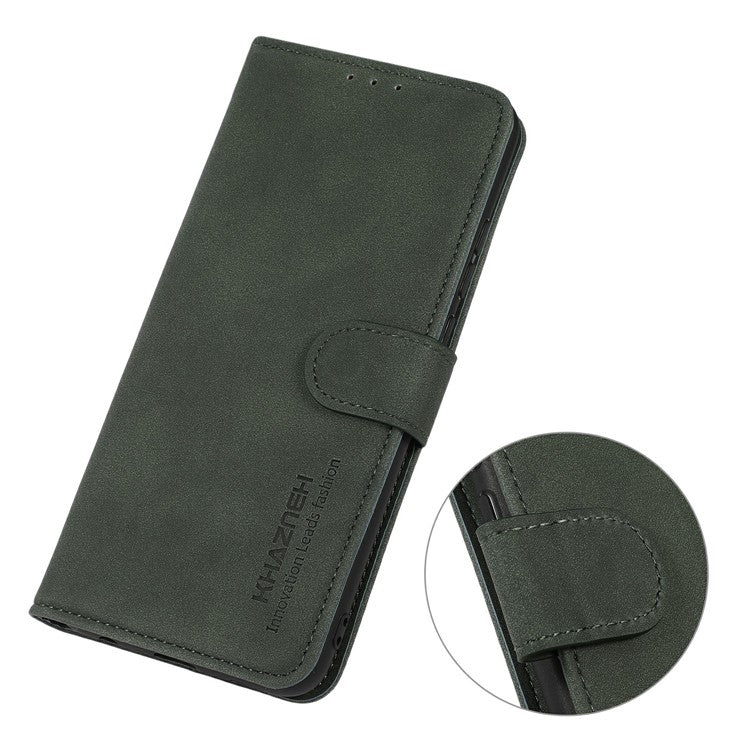 KHAZNEH For iPhone 17 Case PU Leather Wallet Stand Phone Cover - Green