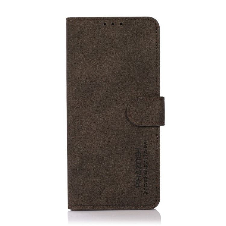 KHAZNEH For iPhone 17 Case PU Leather Wallet Stand Phone Cover - Brown