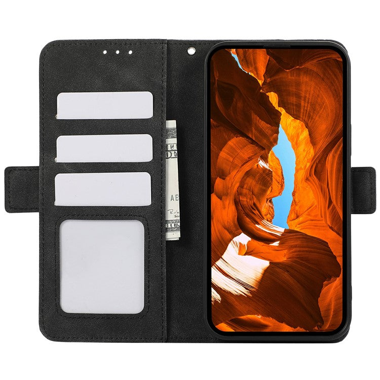 ABEEL For iPhone 17 Case PU Leather Folio Stand View RFID Blocking Phone Cover - Black