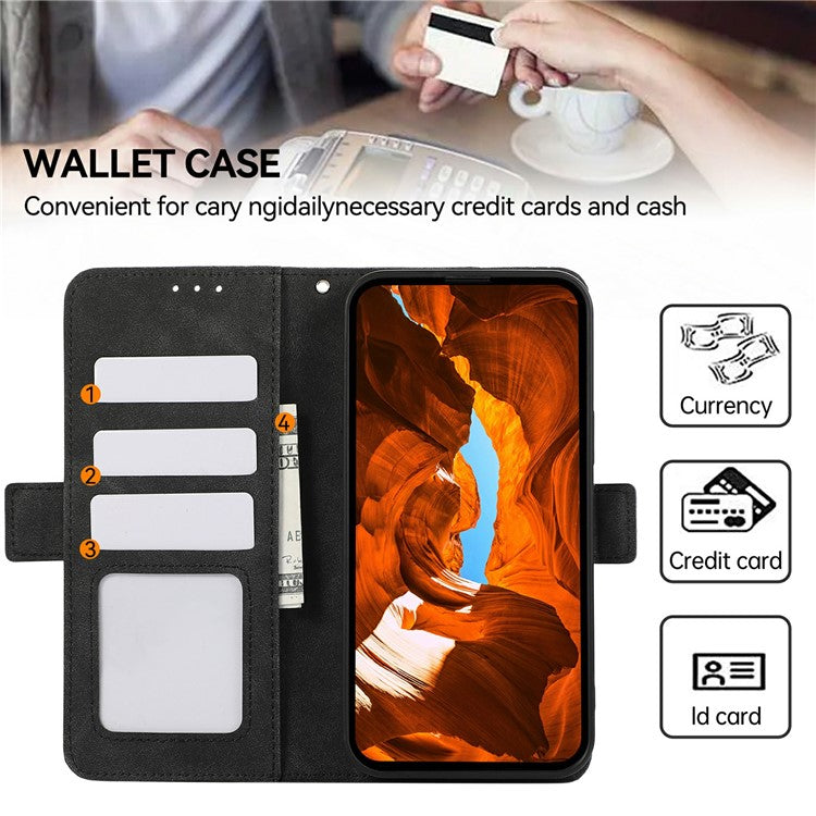 ABEEL For iPhone 17 Case PU Leather Folio Stand View RFID Blocking Phone Cover - Black